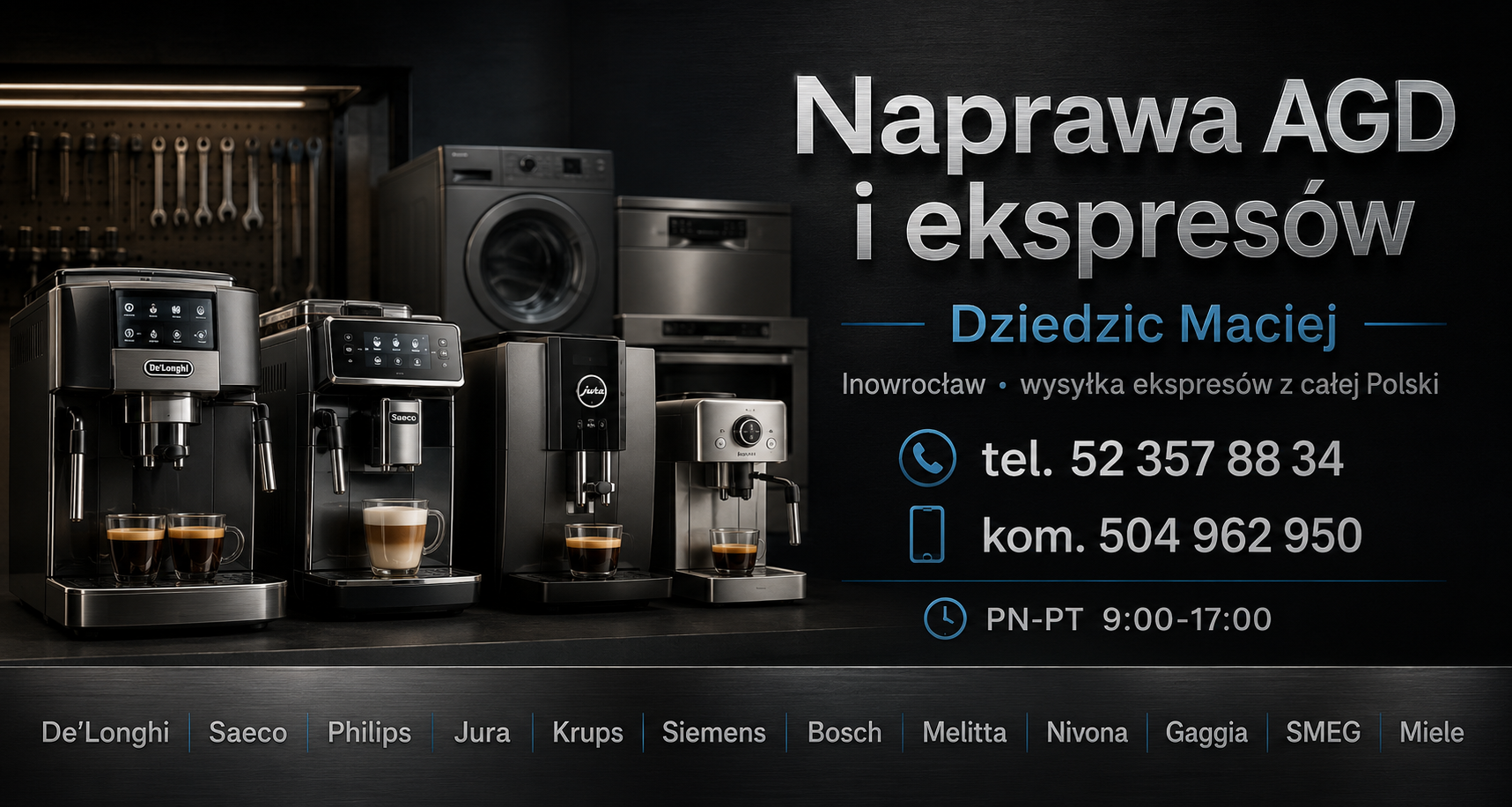 Naprawa AGD i ekspresów do kawy - Dziedzic Maciej, Inowrocław